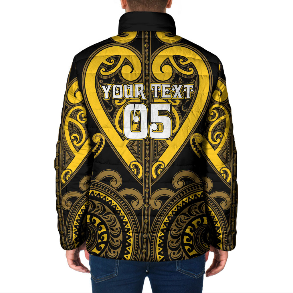 Custom Aotearoa Ngati Whatua Padded Jacket Maori Tribal Pattern