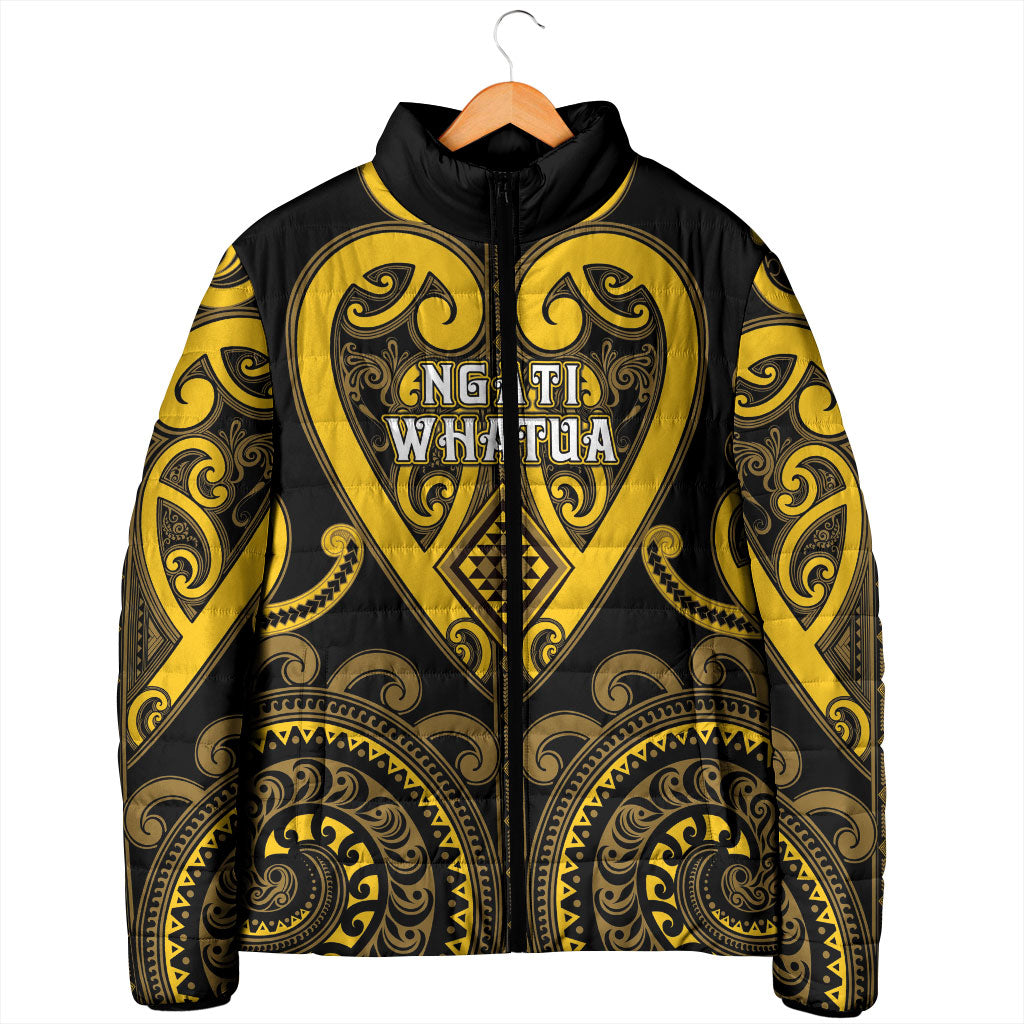 Custom Aotearoa Ngati Whatua Padded Jacket Maori Tribal Pattern