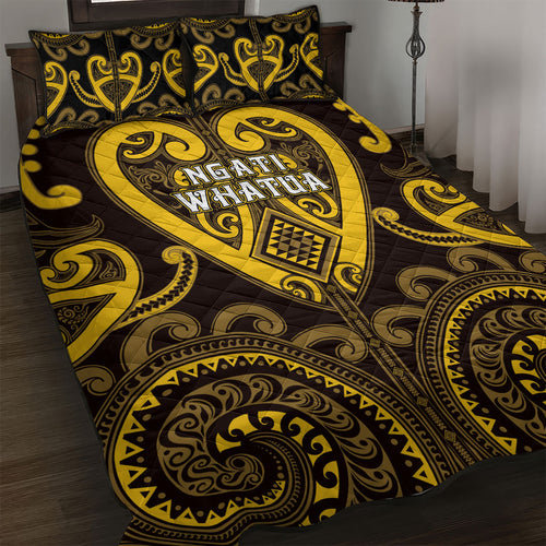 Aotearoa Ngati Whatua Quilt Bed Set Maori Tribal Pattern