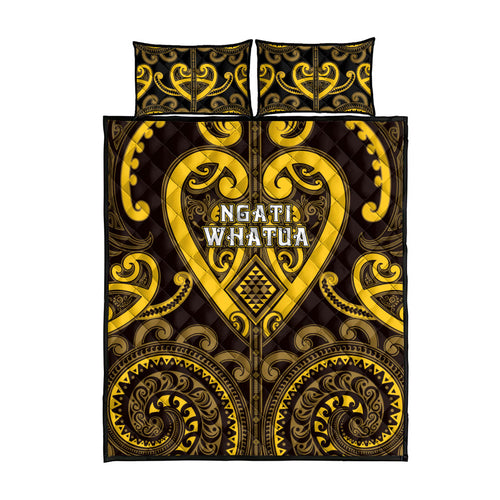 Aotearoa Ngati Whatua Quilt Bed Set Maori Tribal Pattern
