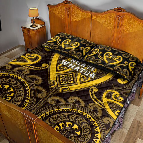 Aotearoa Ngati Whatua Quilt Bed Set Maori Tribal Pattern