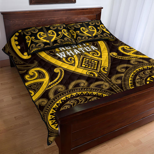 Aotearoa Ngati Whatua Quilt Bed Set Maori Tribal Pattern