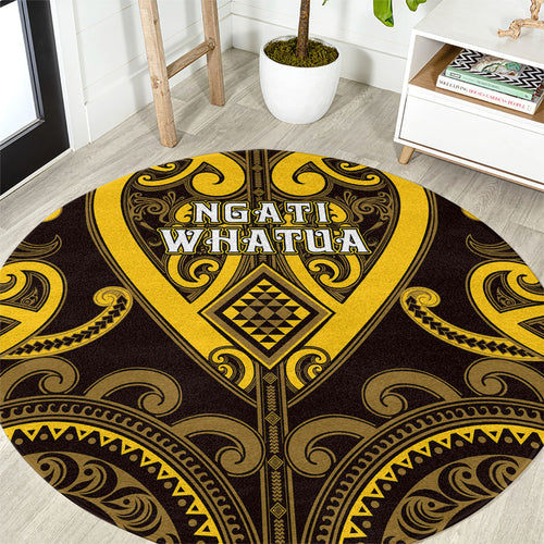 Aotearoa Ngati Whatua Round Carpet Maori Tribal Pattern