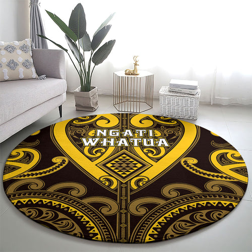 Aotearoa Ngati Whatua Round Carpet Maori Tribal Pattern