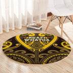 Aotearoa Ngati Whatua Round Carpet Maori Tribal Pattern