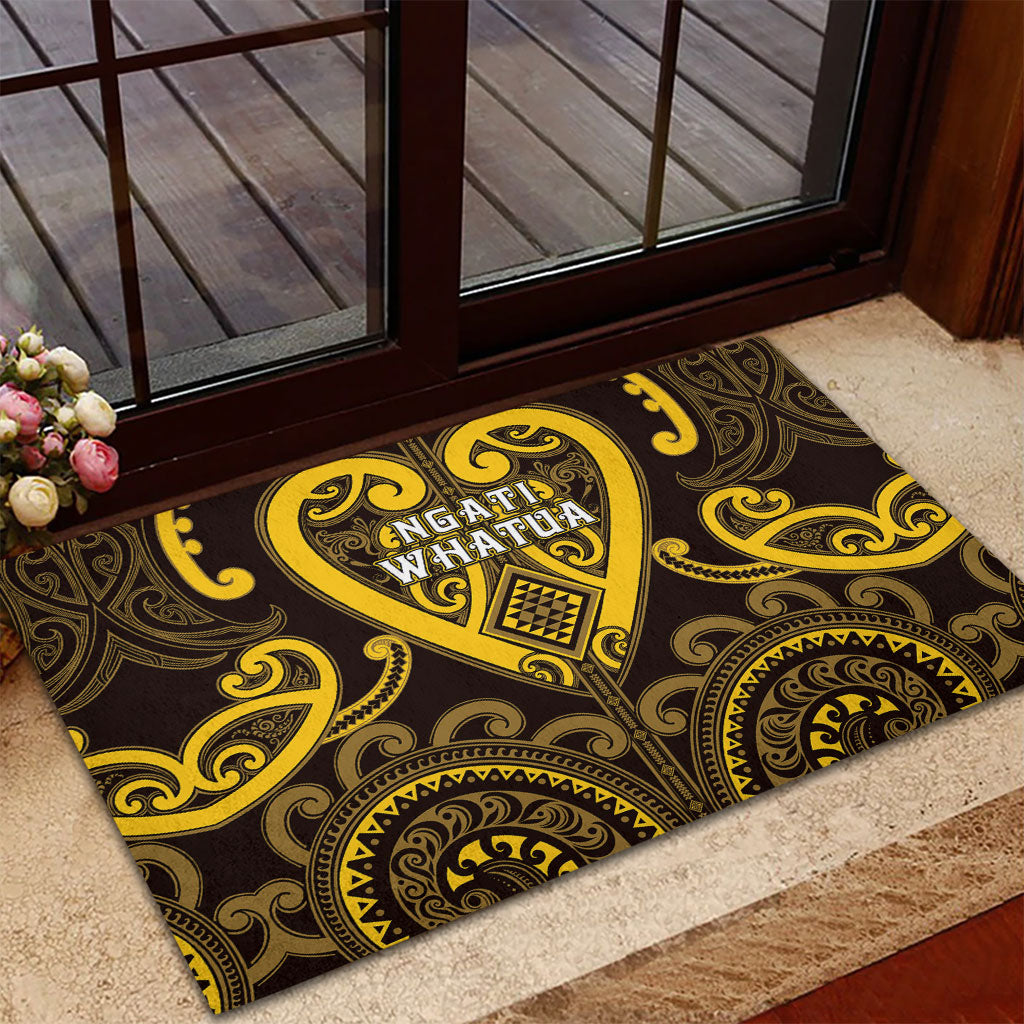 Aotearoa Ngati Whatua Rubber Doormat Maori Tribal Pattern