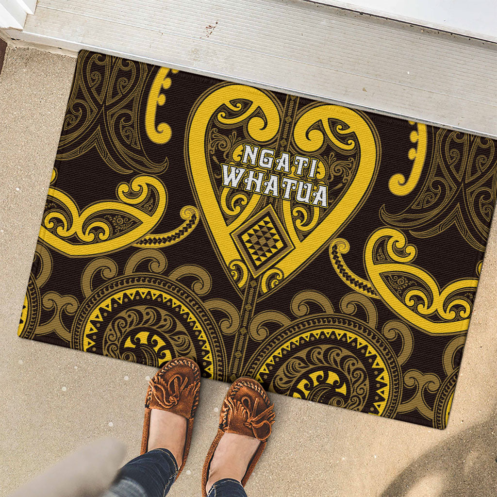 Aotearoa Ngati Whatua Rubber Doormat Maori Tribal Pattern