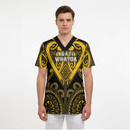 Custom Aotearoa Ngati Whatua Scrub Top Maori Tribal Pattern