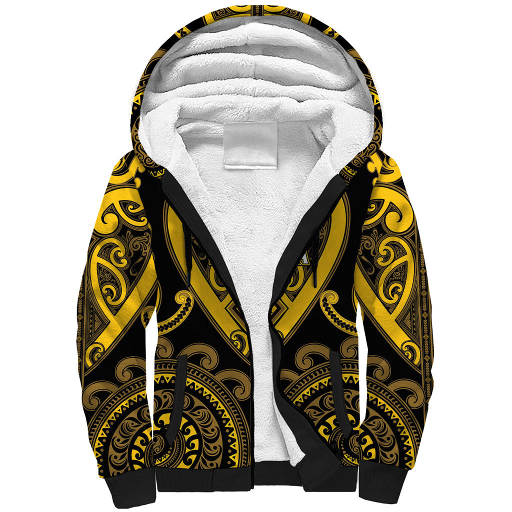 Custom Aotearoa Ngati Whatua Sherpa Hoodie Maori Tribal Pattern