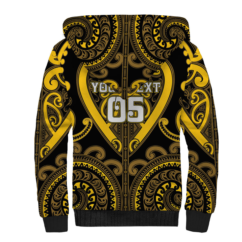 Custom Aotearoa Ngati Whatua Sherpa Hoodie Maori Tribal Pattern