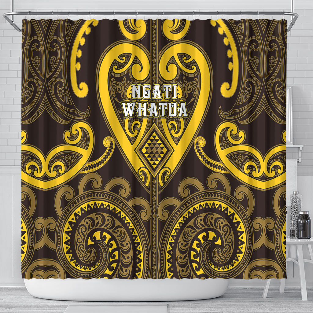 Aotearoa Ngati Whatua Shower Curtain Maori Tribal Pattern