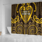 Aotearoa Ngati Whatua Shower Curtain Maori Tribal Pattern
