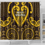 Aotearoa Ngati Whatua Shower Curtain Maori Tribal Pattern