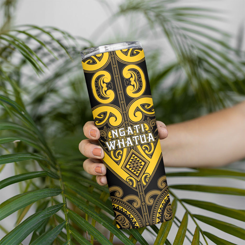Custom Aotearoa Ngati Whatua Skinny Tumbler Maori Tribal Pattern