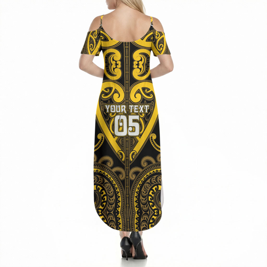 Custom Aotearoa Ngati Whatua Summer Maxi Dress Maori Tribal Pattern