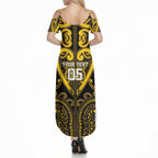 Custom Aotearoa Ngati Whatua Summer Maxi Dress Maori Tribal Pattern