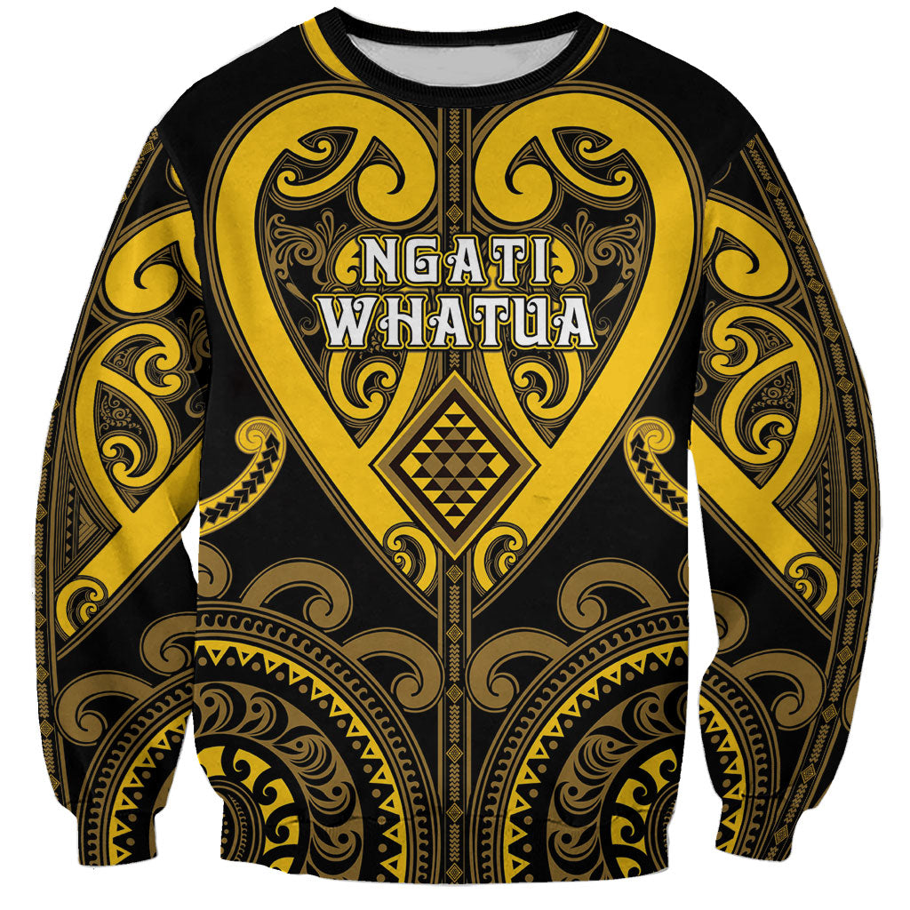 Custom Aotearoa Ngati Whatua Sweatshirt Maori Tribal Pattern