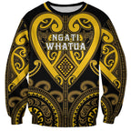 Custom Aotearoa Ngati Whatua Sweatshirt Maori Tribal Pattern