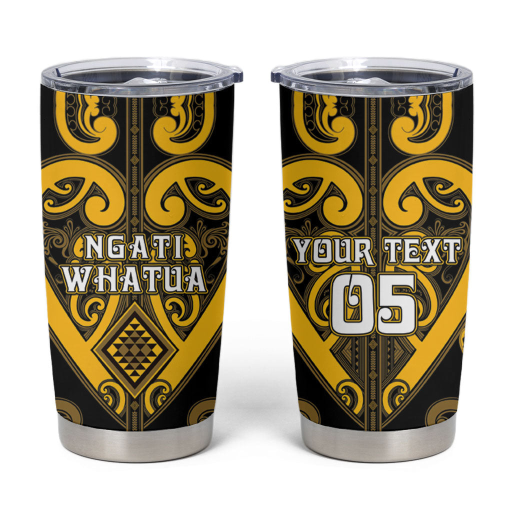 Custom Aotearoa Ngati Whatua Tumbler Cup Maori Tribal Pattern