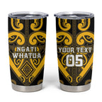 Custom Aotearoa Ngati Whatua Tumbler Cup Maori Tribal Pattern