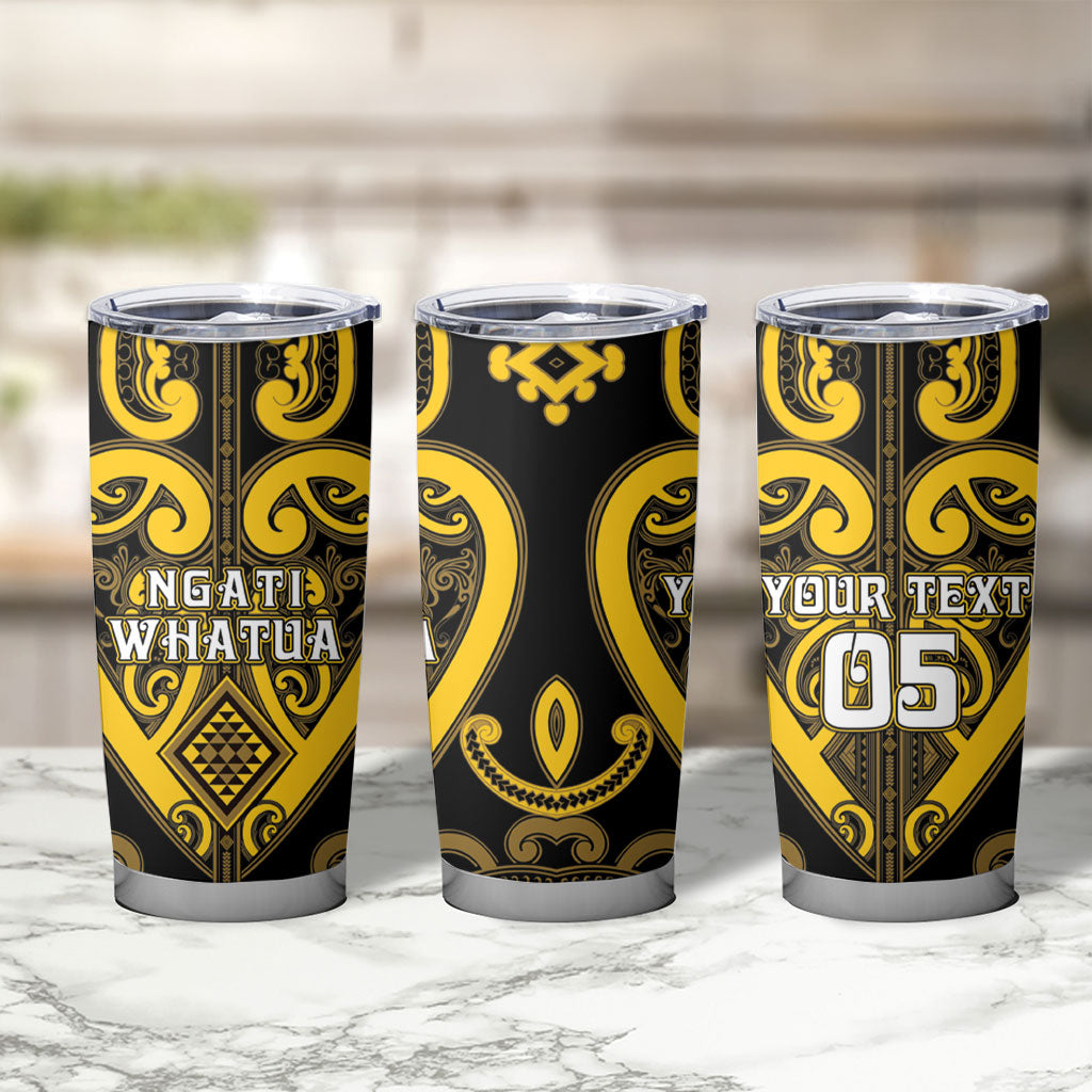 Custom Aotearoa Ngati Whatua Tumbler Cup Maori Tribal Pattern