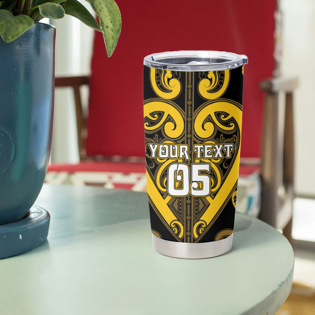 Custom Aotearoa Ngati Whatua Tumbler Cup Maori Tribal Pattern