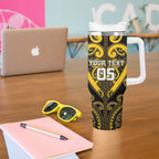 Custom Aotearoa Ngati Whatua Tumbler With Handle Maori Tribal Pattern
