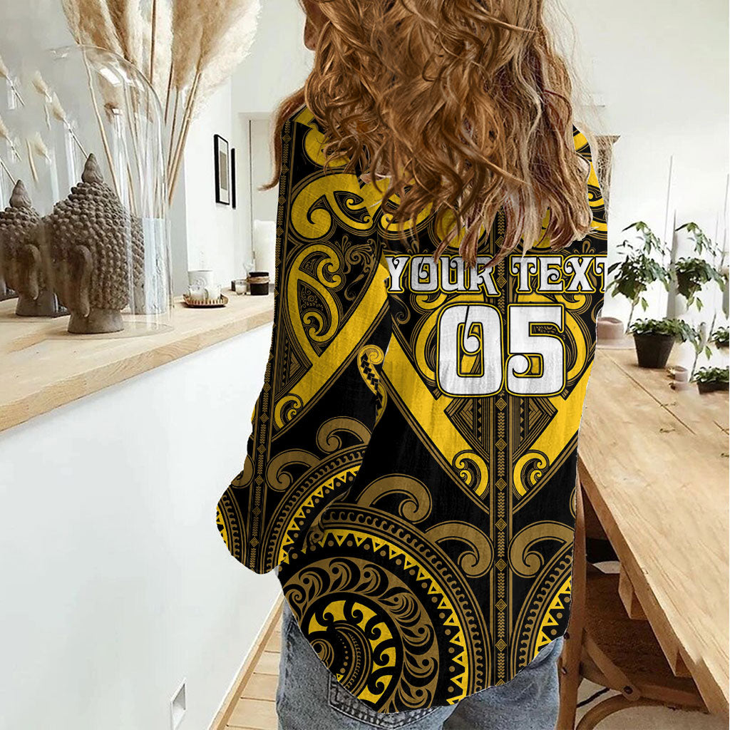 Custom Aotearoa Ngati Whatua Women Casual Shirt Maori Tribal Pattern