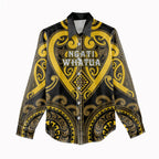 Custom Aotearoa Ngati Whatua Women Casual Shirt Maori Tribal Pattern