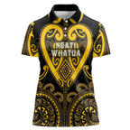Custom Aotearoa Ngati Whatua Women Polo Shirt Maori Tribal Pattern