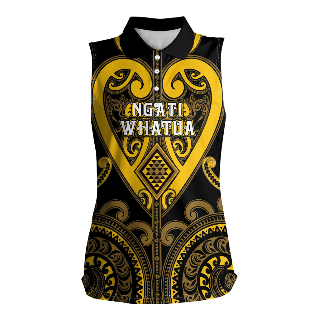 Custom Aotearoa Ngati Whatua Women Sleeveless Polo Shirt Maori Tribal Pattern