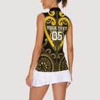 Custom Aotearoa Ngati Whatua Women Sleeveless Polo Shirt Maori Tribal Pattern