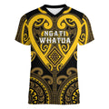 Custom Aotearoa Ngati Whatua Women V-Neck T-Shirt Maori Tribal Pattern