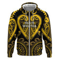 Custom Aotearoa Ngati Whatua Zip Hoodie Maori Tribal Pattern