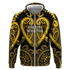 Custom Aotearoa Ngati Whatua Zip Hoodie Maori Tribal Pattern