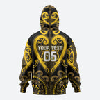 Custom Aotearoa Ngati Whatua Zip Hoodie Maori Tribal Pattern