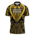 Custom Aotearoa Ngati Whatua Zipper Polo Shirt Maori Tribal Pattern