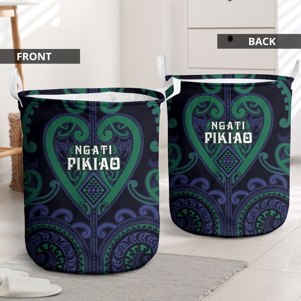 Aotearoa Ngati Pikiao Laundry Basket Maori Tribal Pattern