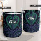 Aotearoa Ngati Pikiao Laundry Basket Maori Tribal Pattern