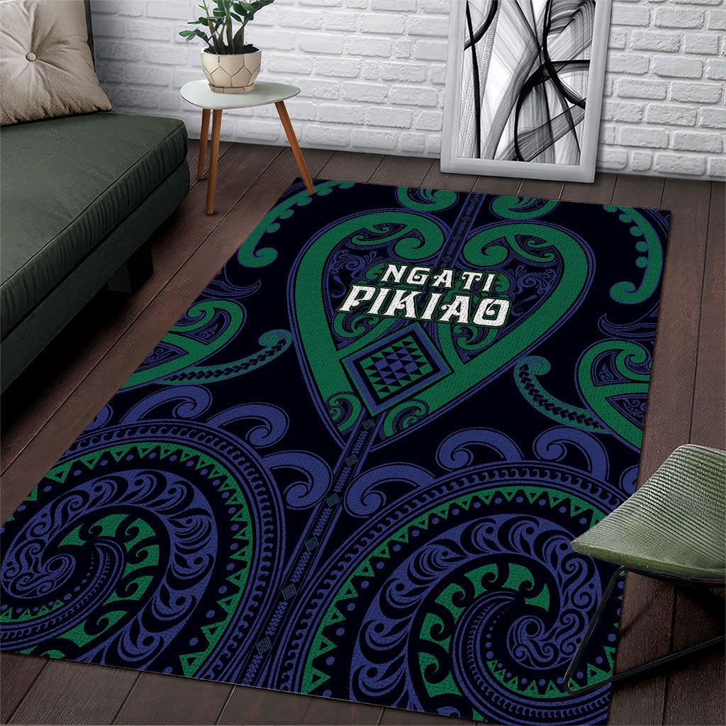 Aotearoa Ngati Pikiao Area Rug Maori Tribal Pattern