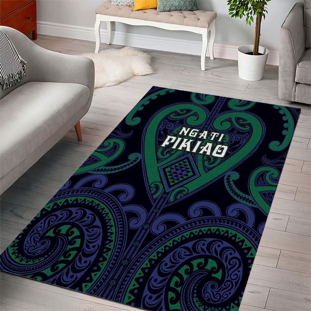 Aotearoa Ngati Pikiao Area Rug Maori Tribal Pattern