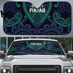 Aotearoa Ngati Pikiao Auto Sun Shade Maori Tribal Pattern
