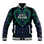 Custom Aotearoa Ngati Pikiao Baseball Jacket Maori Tribal Pattern