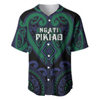 Custom Aotearoa Ngati Pikiao Baseball Jersey Maori Tribal Pattern