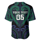 Custom Aotearoa Ngati Pikiao Baseball Jersey Maori Tribal Pattern
