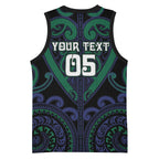 Custom Aotearoa Ngati Pikiao Basketball Jersey Maori Tribal Pattern