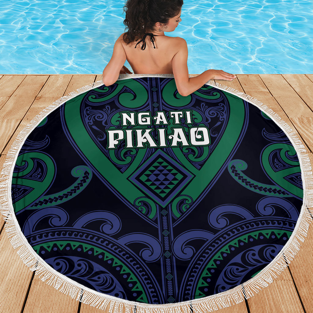 Aotearoa Ngati Pikiao Beach Blanket Maori Tribal Pattern