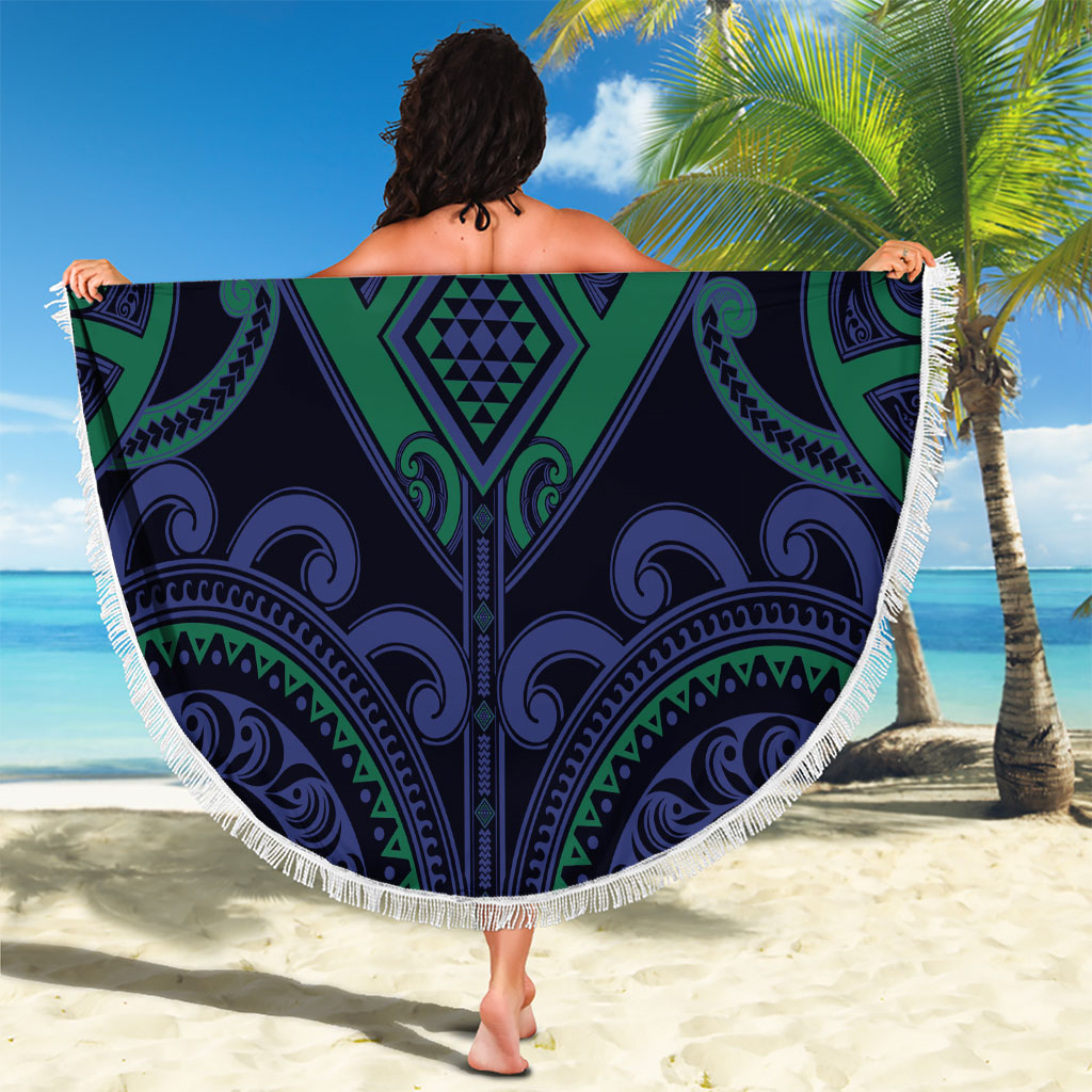 Aotearoa Ngati Pikiao Beach Blanket Maori Tribal Pattern
