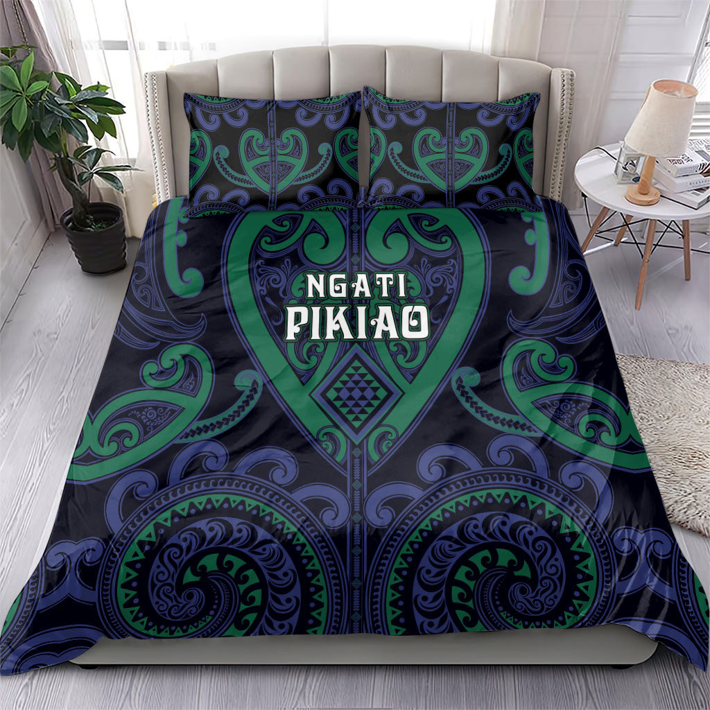 Aotearoa Ngati Pikiao Bedding Set Maori Tribal Pattern
