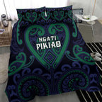 Aotearoa Ngati Pikiao Bedding Set Maori Tribal Pattern